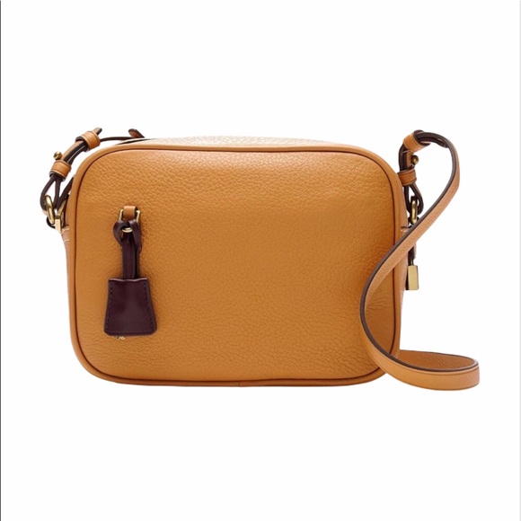 J. Crew Handbags - J Crew Signet Beige Crossbody Italian Leather Bag